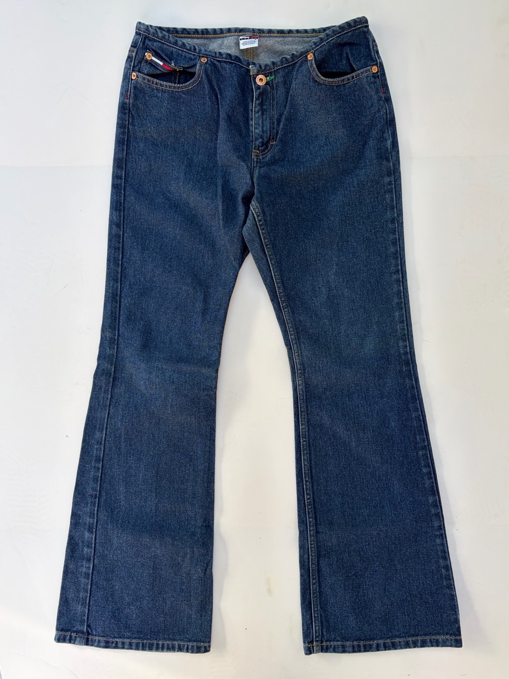 VTG Tommy Hilfiger Jeans Bootcut 9 Blue Denim Low Mid Rise Y2K Indie Retro 90s